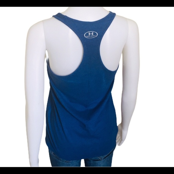 UNDER ARMOUR Racerback Tank/Top Navy Blue/Neon Pink Size Small - Picture 9 of 11